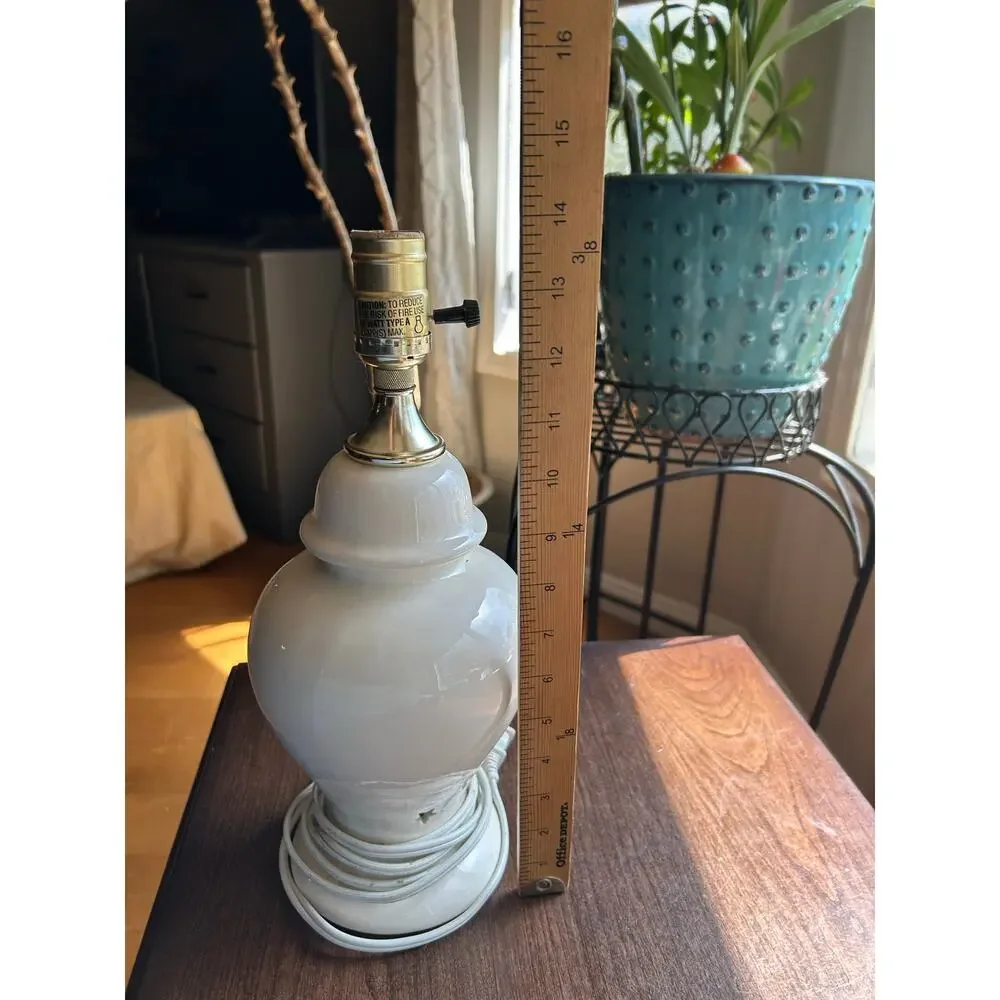 Vintage Ceramic nightlight Lamp Stars Cut Out No Shade